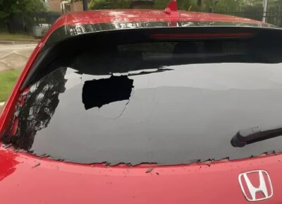 honda hrv windshield shattered