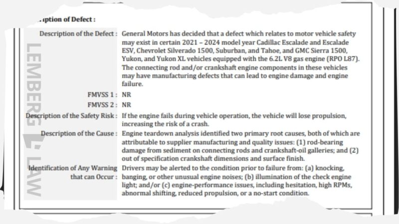 gm engine recall root cause