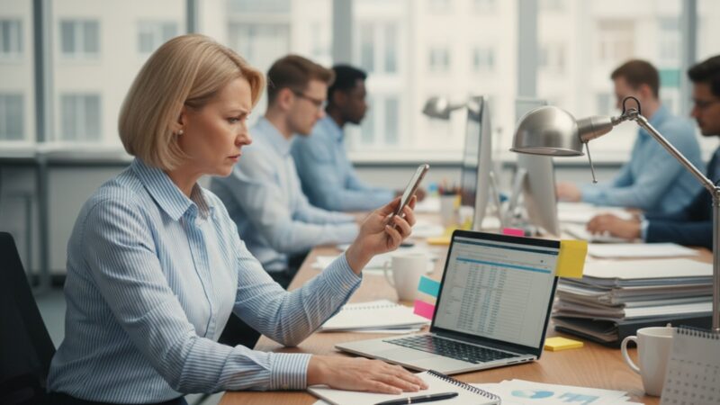 Debt Collectors Call at Work